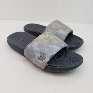 NEW All In Motion Kids Size 1Y Cypress Gray Slip On Slides Sandals